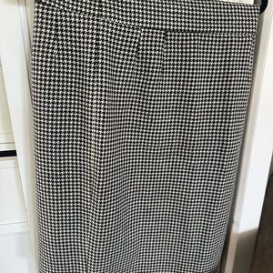 Zara Black and White Midi Pencil Skirt for Work